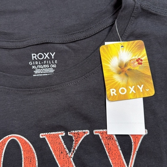 NWT Roxy Black Graphic Kids T-Shirt - Picture 3 of 6